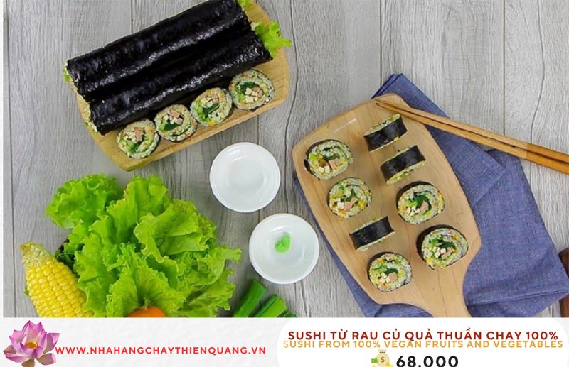 SHUSHI TỪ RAU CỦ QUẢ THUẦN CHAY 100%