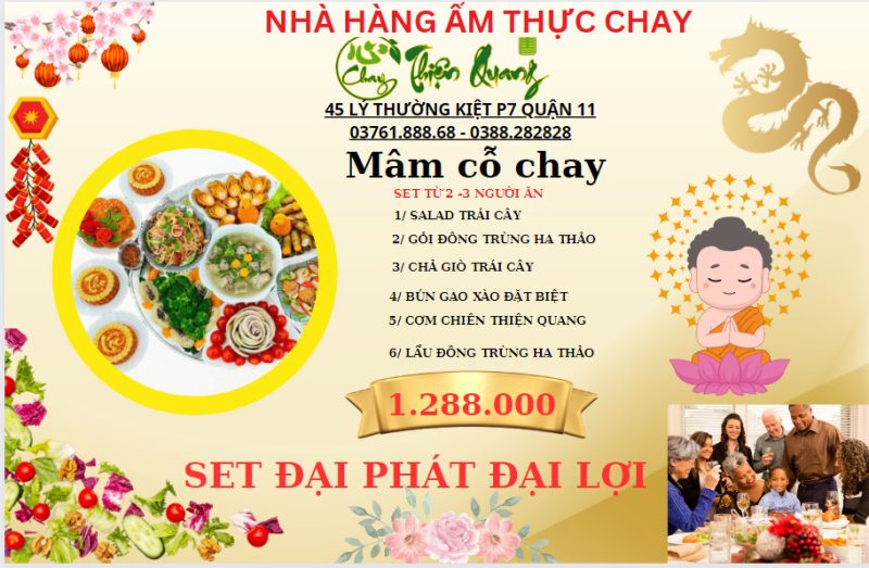 Mâm cỗ chay Set Đại Phát Đại Lợi