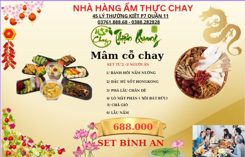 Mâm cỗ chay Set Bình An