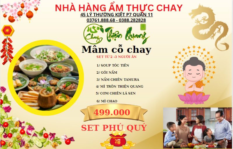 Mâm cỗ chay Set Phú Quý