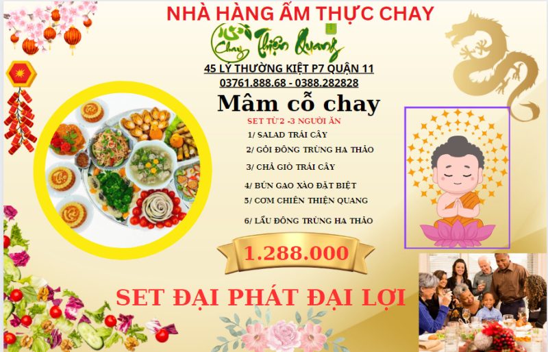 Mâm cỗ chay Set Đại Phát Đại Lợi